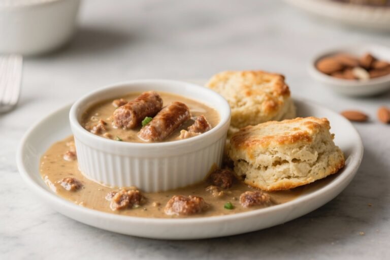 Keto Sausage Gravy With Almond Flour Biscuits – Cozy, Low-Carb Comfort