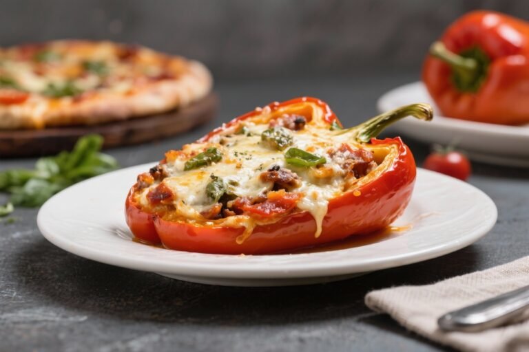 High Protein Low Calorie Pizza Stuffed Peppers – A Light, Satisfying Dinner