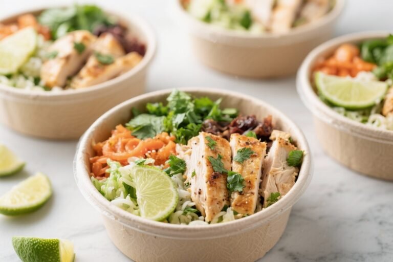 Low Calorie Meal Prep Cilantro Lime Chicken Bowls for Weight Loss – Fresh, Filling, and Easy