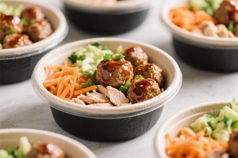 Low Calorie Meal Prep Teriyaki Turkey Meatball Bowls – Easy, Flavorful, and Light