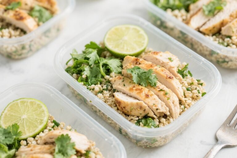 Low Calorie Meal Prep Cilantro Lime Chicken With Quinoa – Fresh, Bright, and Satisfying