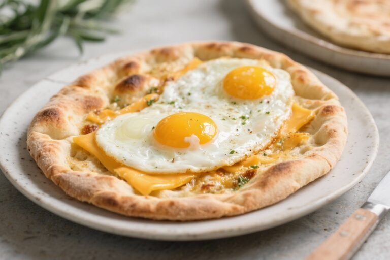 Keto Breakfast Flatbread With Eggs & Cheese – Simple, Satisfying, and Low-Carb