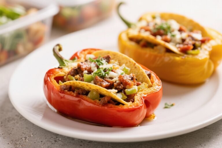 Low Calorie Meal Prep Taco Stuffed Bell Peppers – Simple, Satisfying, and Ready All Week