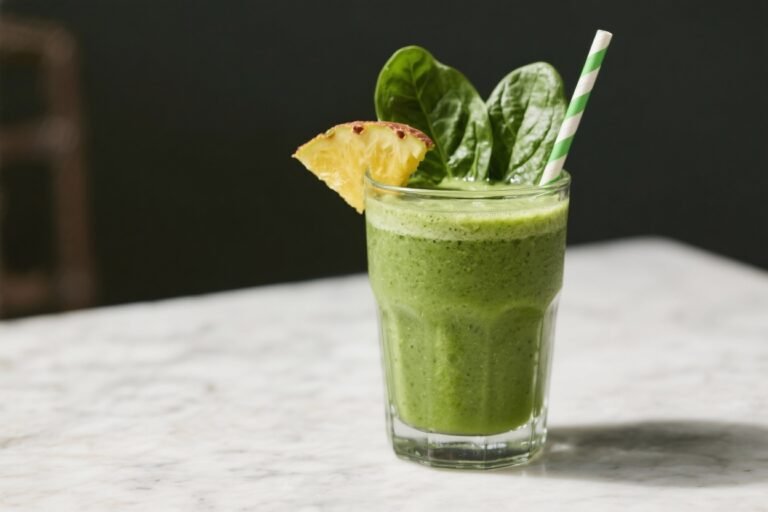 Tropical Green Spinach Smoothie – Fresh, Simple, and Naturally Sweet