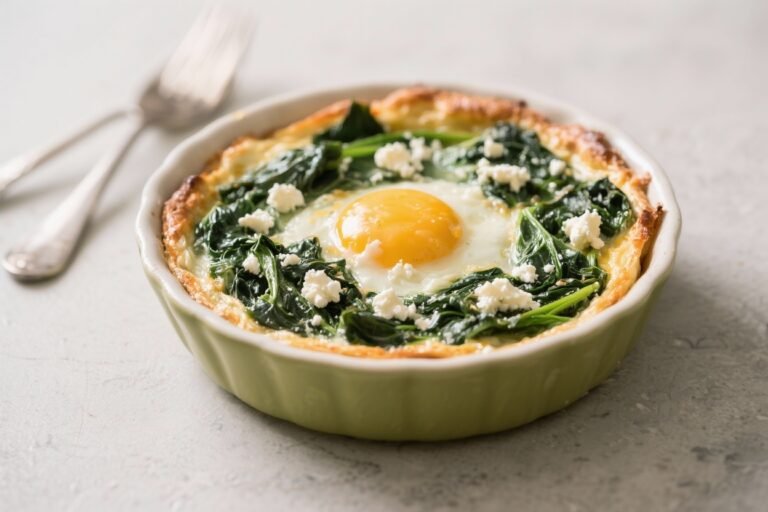 Keto Spinach & Feta Egg Bake – Easy, Flavorful, and Meal-Prep Friendly