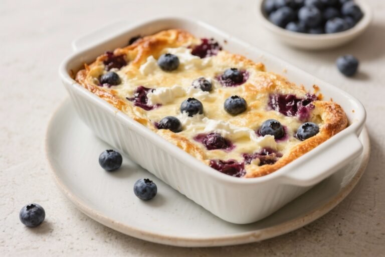 Keto Blueberry Cream Cheese Breakfast Bake – A Comforting, Low-Carb Morning Favorite