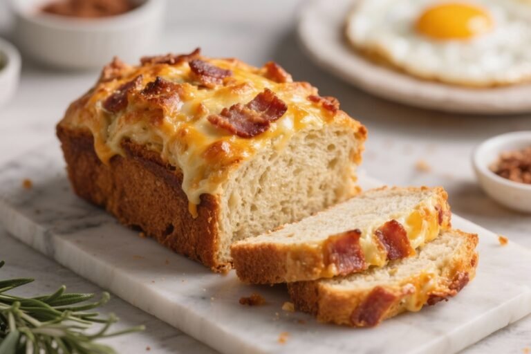 Keto Cheesy Bacon Breakfast Bread – Savory, Satisfying, and Low-Carb