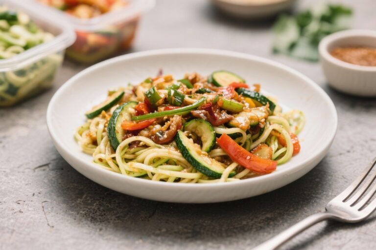 Low Calorie Meal Prep Zucchini Noodle Stir Fry – Simple, Fresh, and Fast