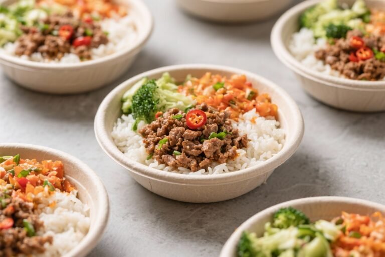 Low Calorie Meal Prep Spicy Ground Turkey Rice Bowls – Easy, Flavorful, and Budget-Friendly