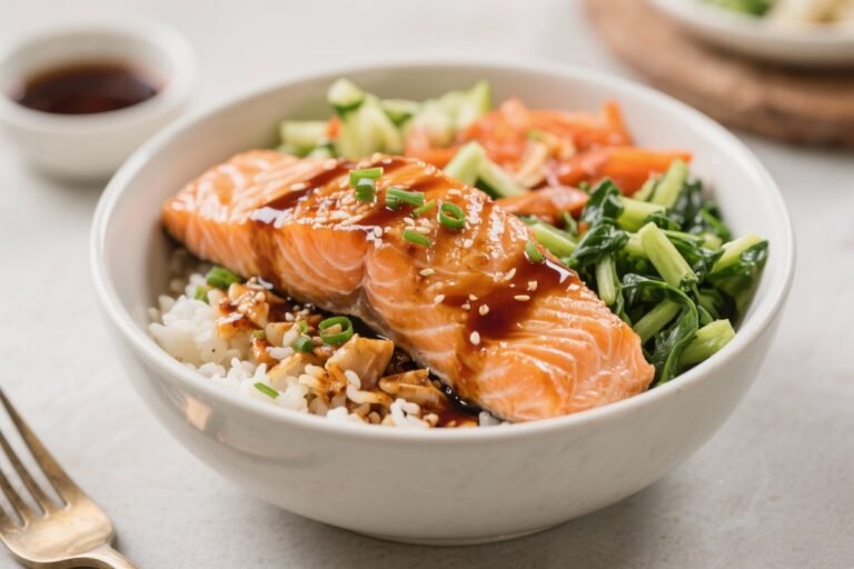High Protein Low Calorie Teriyaki Salmon Bowls – Simple, Satisfying, and Fresh