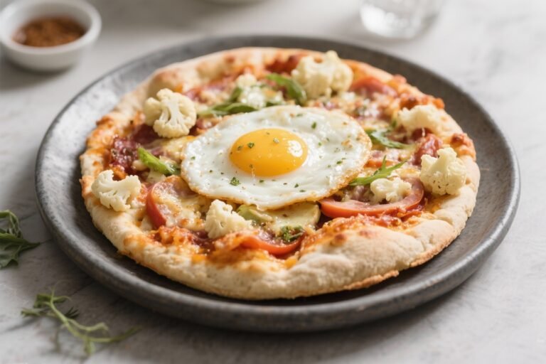 Keto Breakfast Pizza With Cauliflower Crust – A Satisfying Low-Carb Morning Favorite