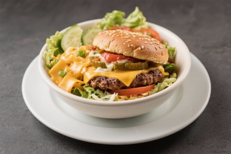 High Protein Low Calorie Cheeseburger Bowl – A Satisfying, Lighter Take on a Classic