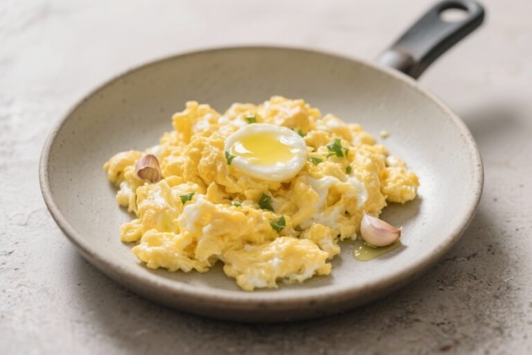 Creamy Keto Scrambled Eggs With Garlic Butter – Rich, Fast, and Comforting