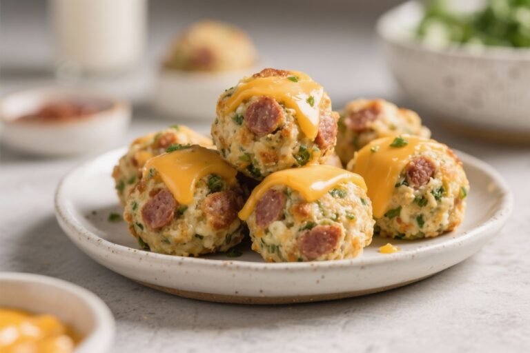 Keto Sausage & Cheese Breakfast Balls – Easy, Savory, and Satisfying