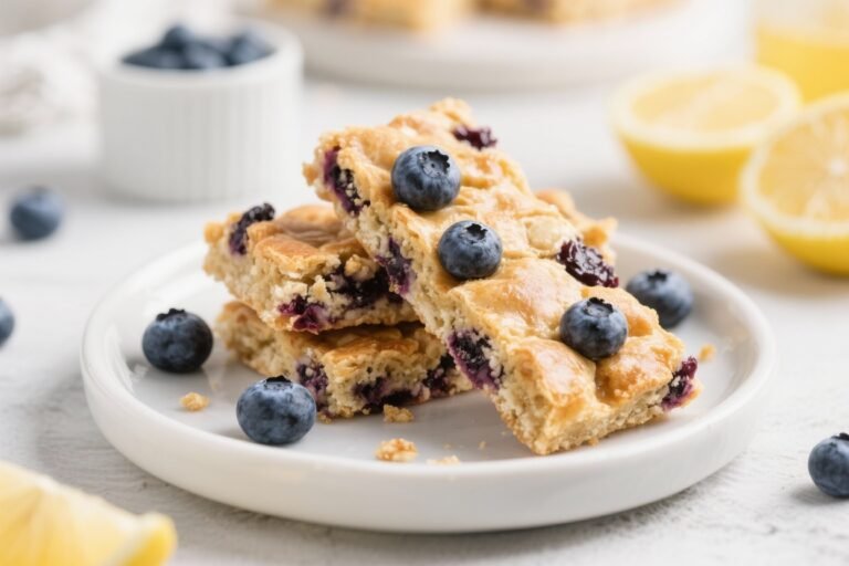 Keto Blueberry Lemon Breakfast Bars – Bright, Fresh, and Low-Carb