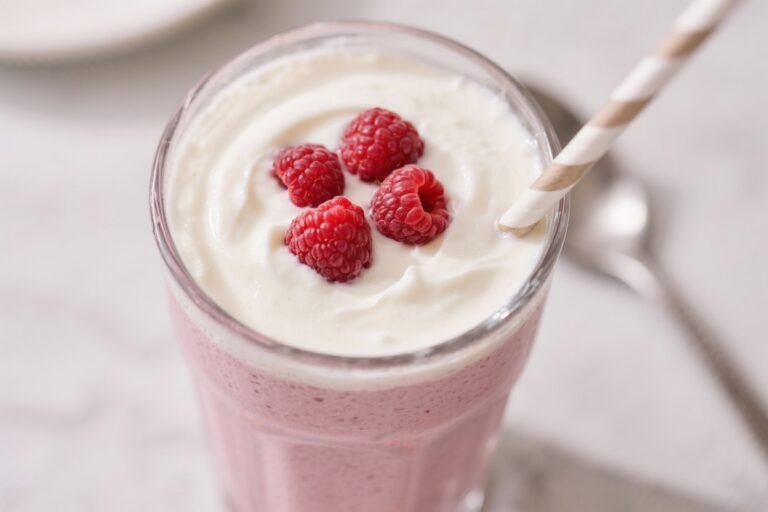 Raspberry Vanilla Yogurt Smoothie – Fresh, Creamy, and Naturally Sweet