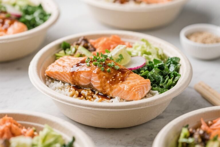 Low Calorie Meal Prep Teriyaki Salmon Bowls – Easy, Fresh, and Flavor-Packed