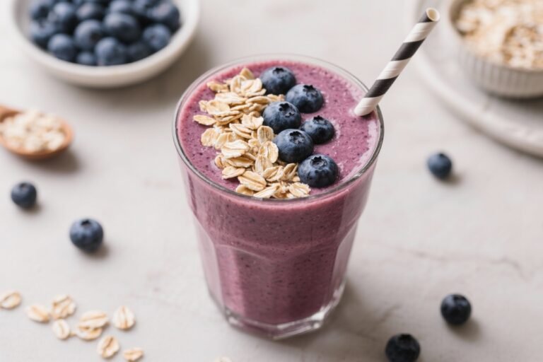 Blueberry Oatmeal Power Smoothie – A Creamy, Satisfying Breakfast