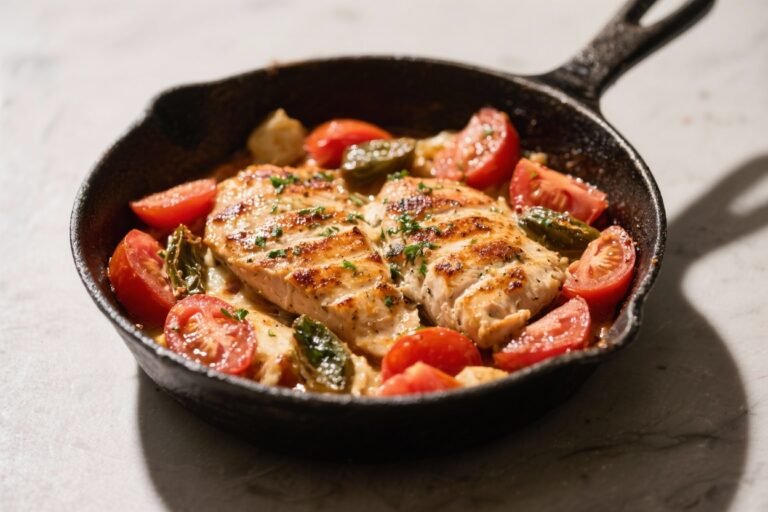 High Protein Low Calorie Chicken Caprese Skillet – A Fresh, Fast Weeknight Recipe