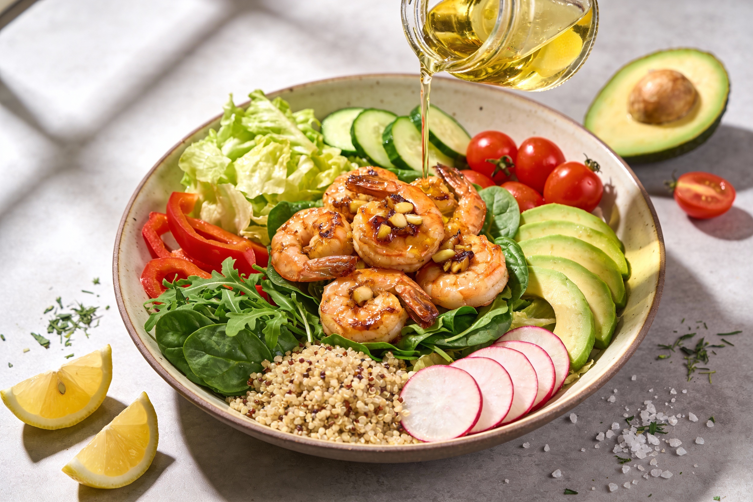 Garlic Shrimp Protein Salad That Eats Like a Meal