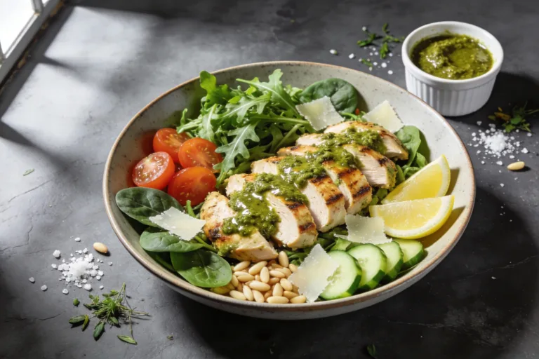 Pesto Chicken High-Protein Salad That Actually Satisfies