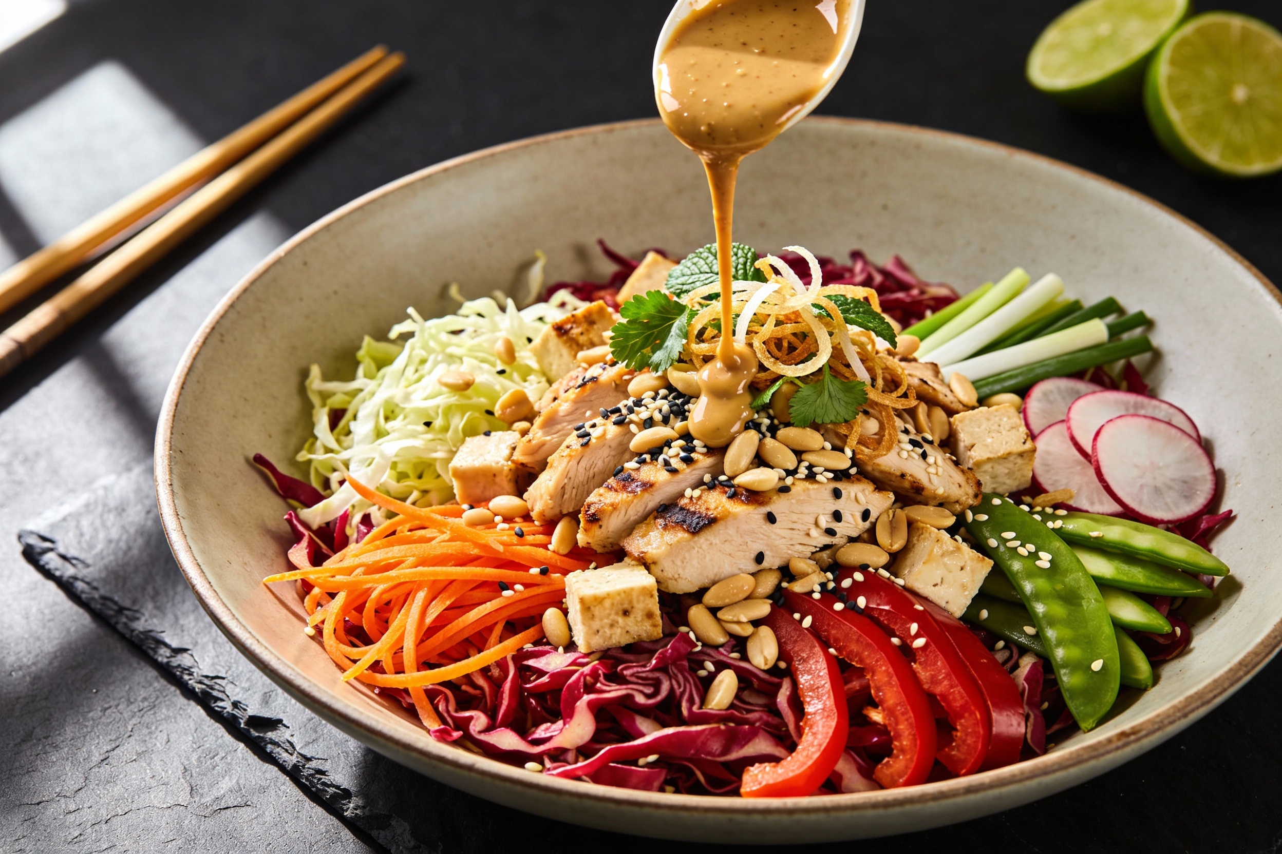 Protein-Packed Asian Crunch Salad That Actually Slaps
