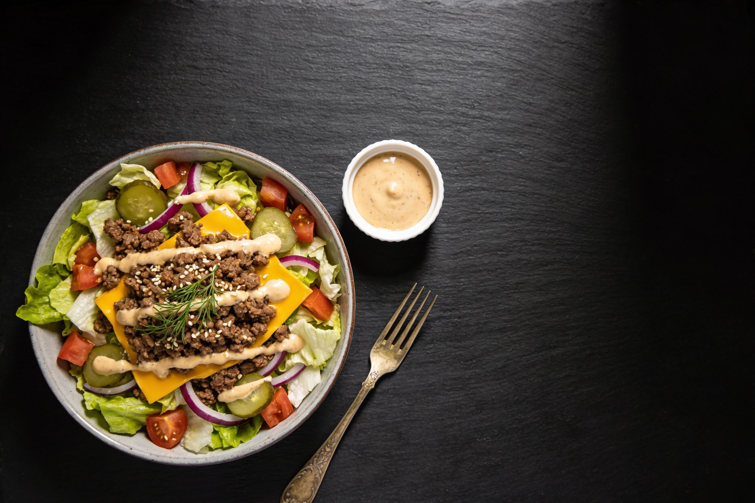 High-Protein Cheeseburger Salad That Actually Slaps