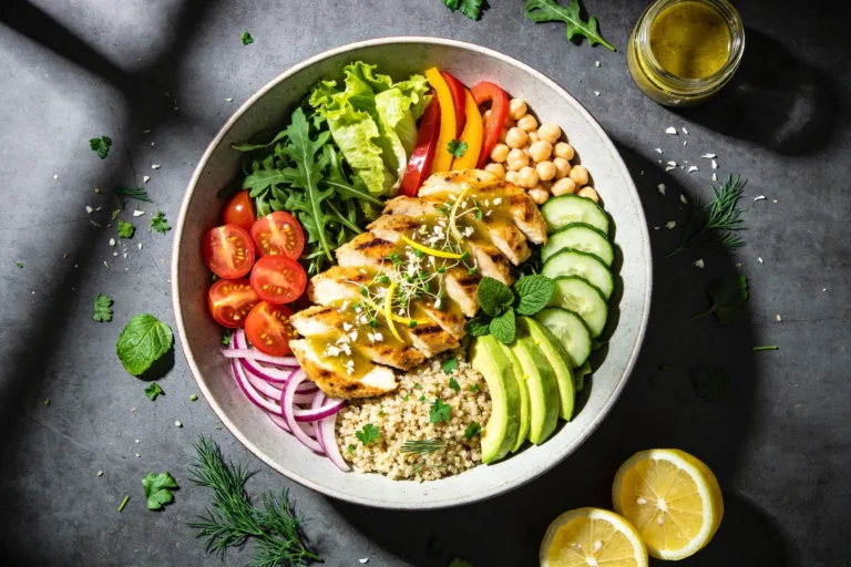 Lemon Garlic Chicken Protein Salad That Actually Slaps