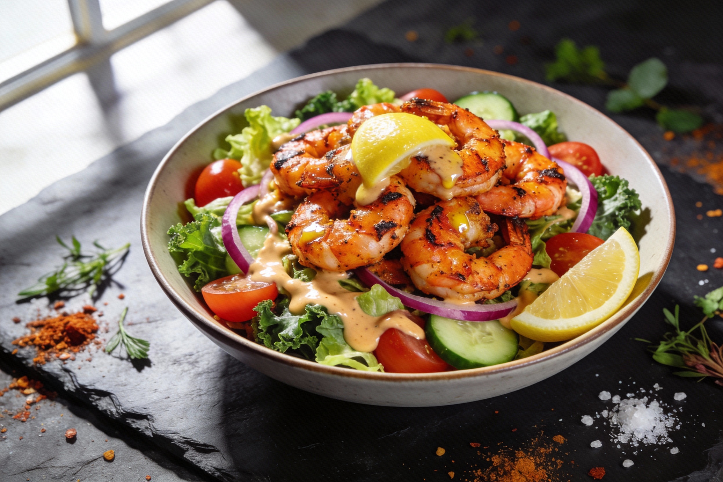 Spicy Cajun Shrimp Protein Salad That Actually Slaps