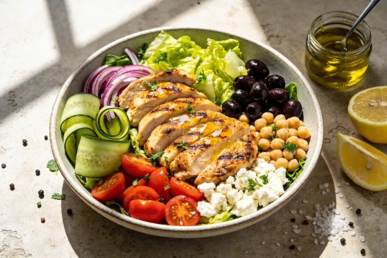 High-Protein Mediterranean Chicken Salad That Actually Slaps