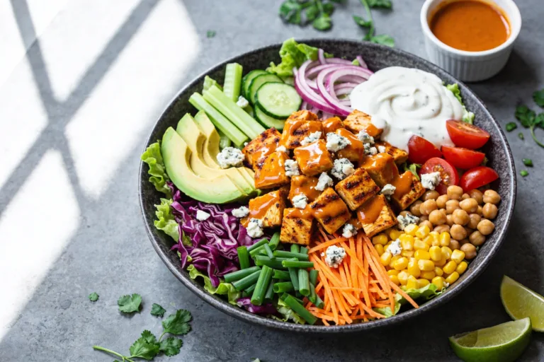 Protein-Loaded Buffalo Ranch Salad That Actually Slaps