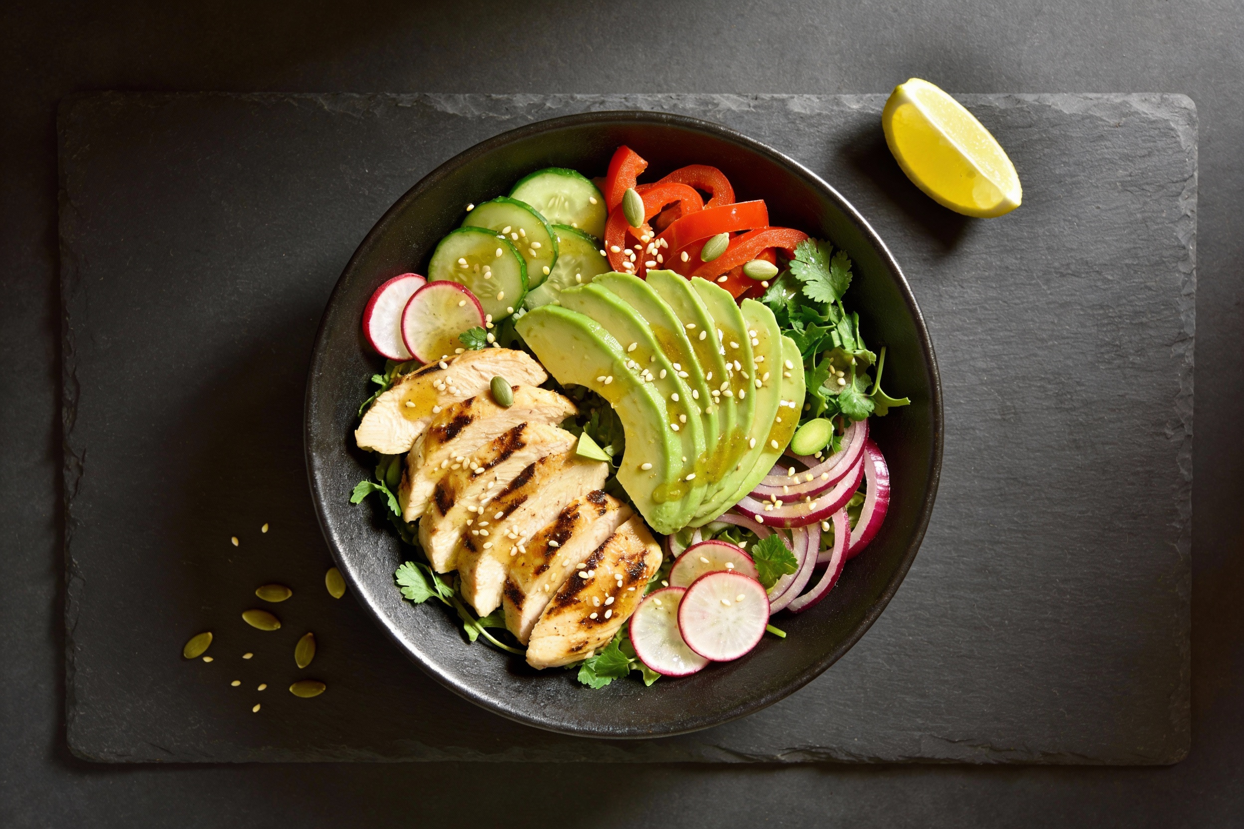 High-Protein Avocado Chicken Power Salad That Slaps