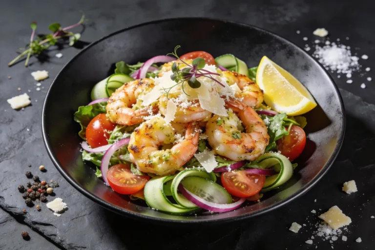 Protein-Packed Garlic Parmesan Shrimp Salad That Slaps
