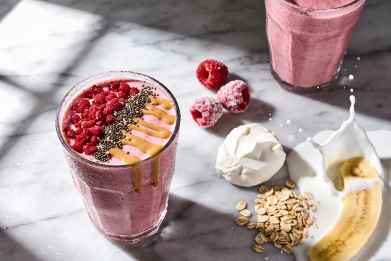 Raspberry Yogurt Power Smoothie That Actually Fills You Up