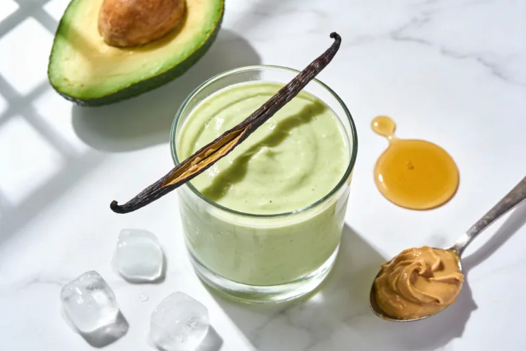 Avocado Vanilla Breakfast Smoothie That Tastes Like Dessert