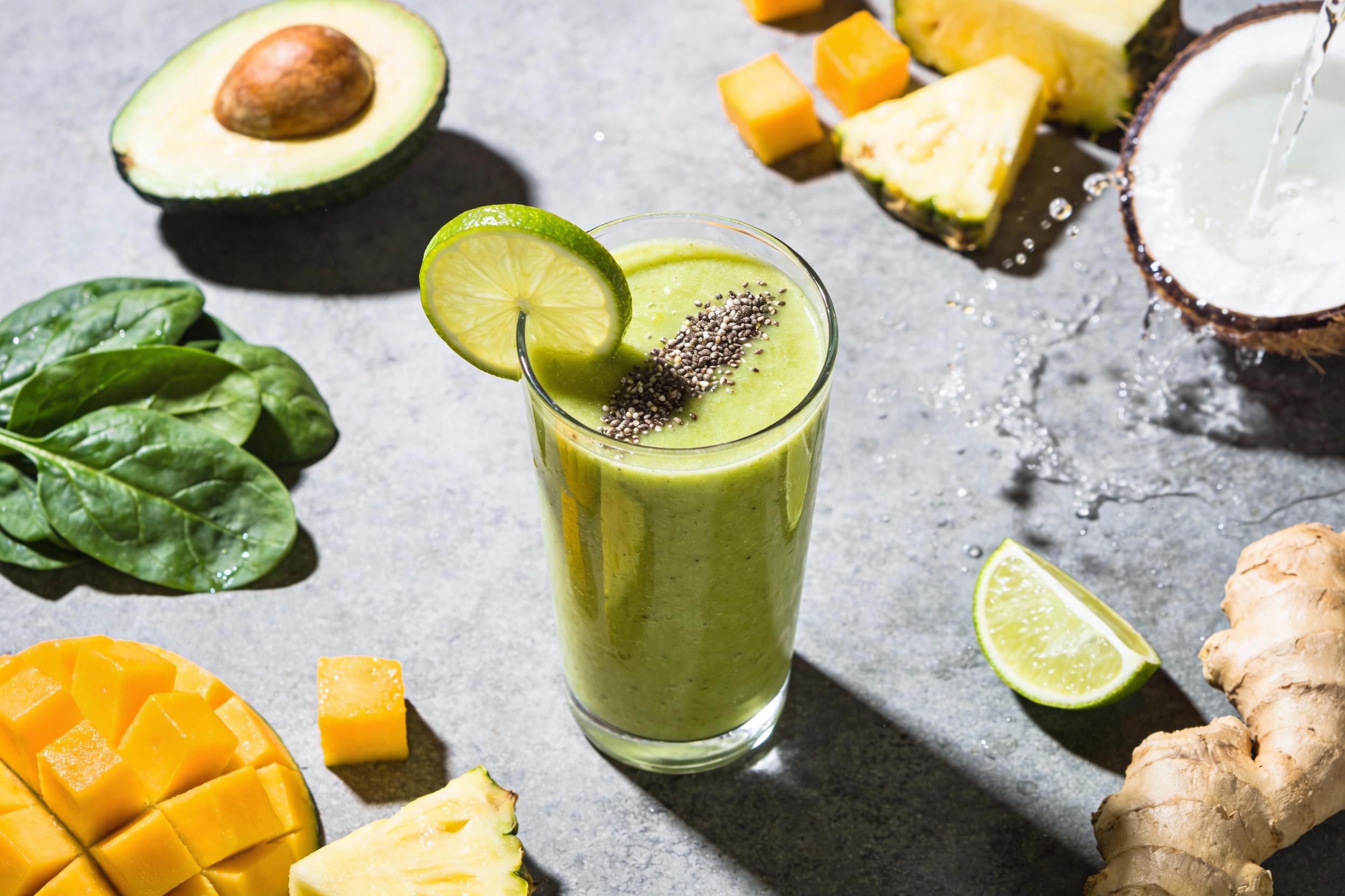 Tropical Green Breakfast Smoothie That Actually Slaps