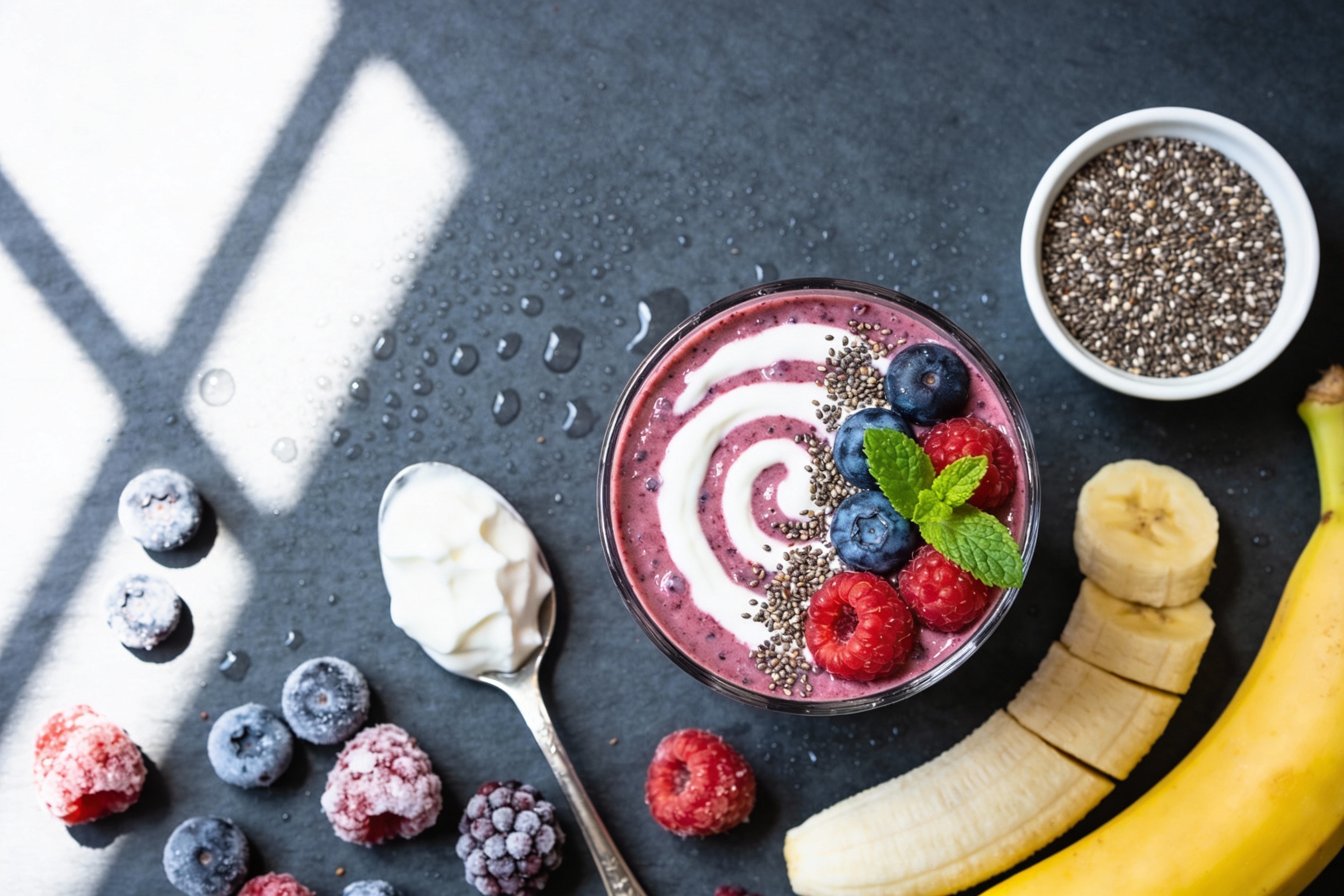 Mixed Berry Greek Yogurt Breakfast Smoothie That Slaps