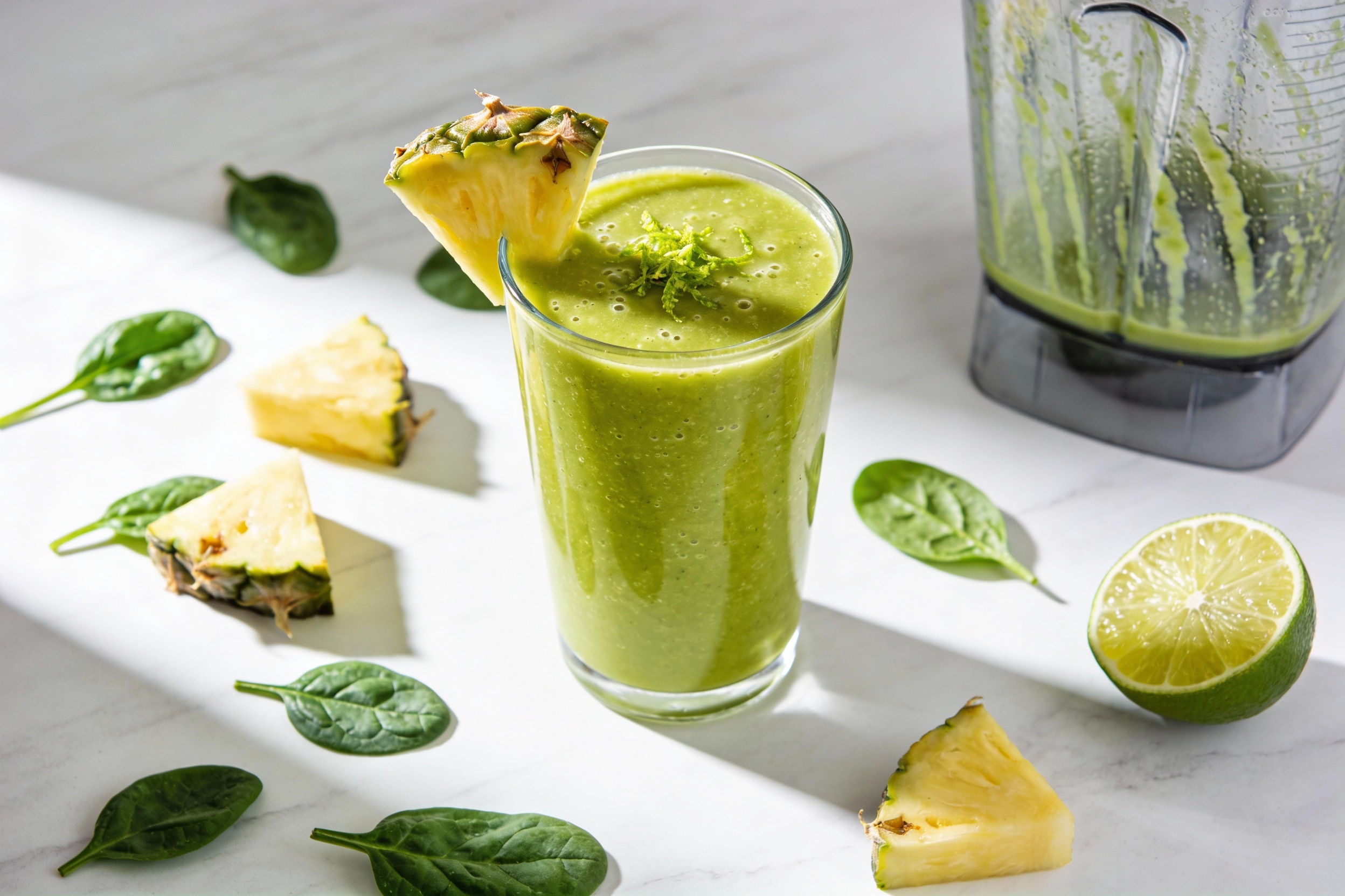 Pineapple Spinach Detox Breakfast Smoothie That Truly Slaps