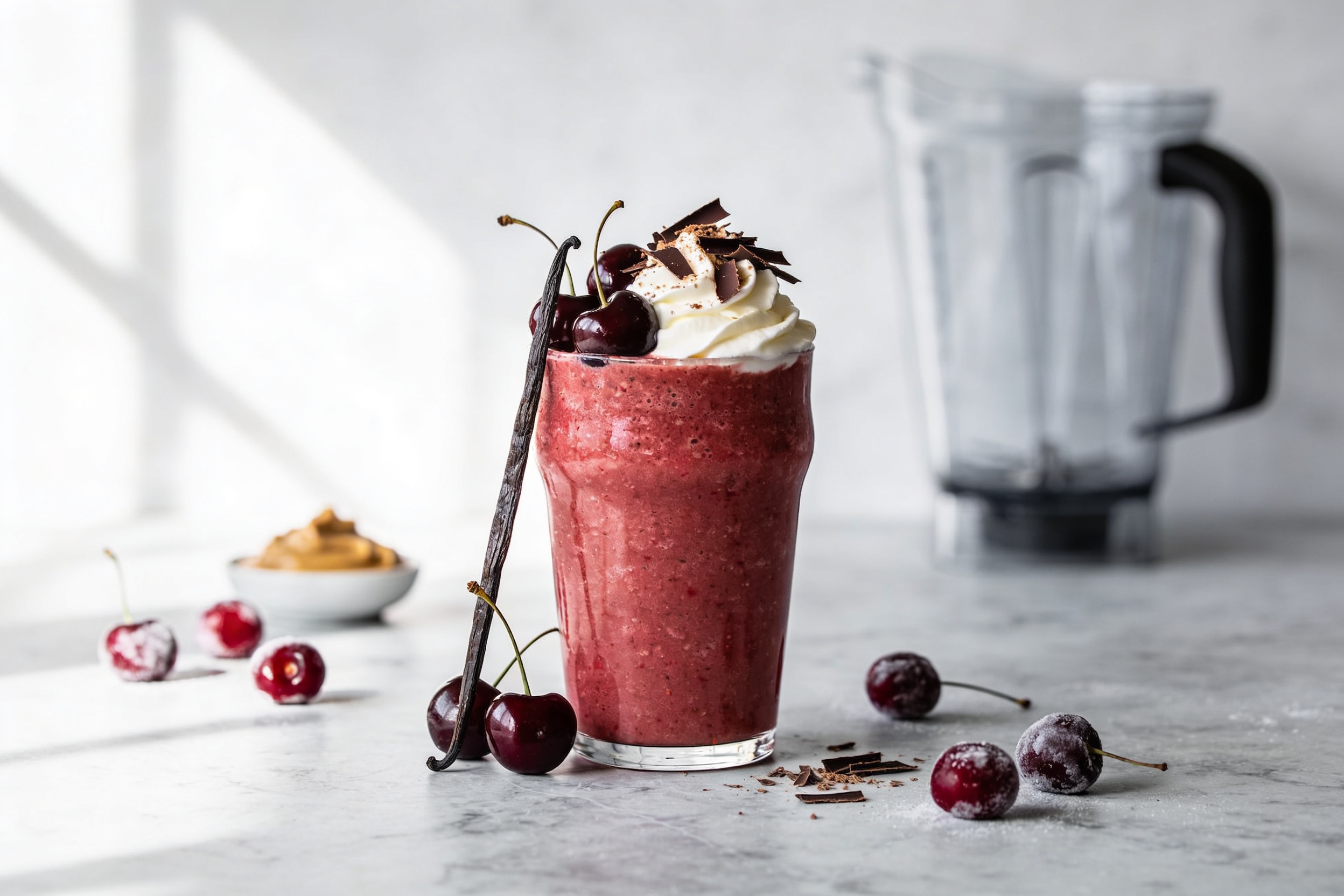 Cherry Vanilla Breakfast Smoothie That Tastes Like Dessert