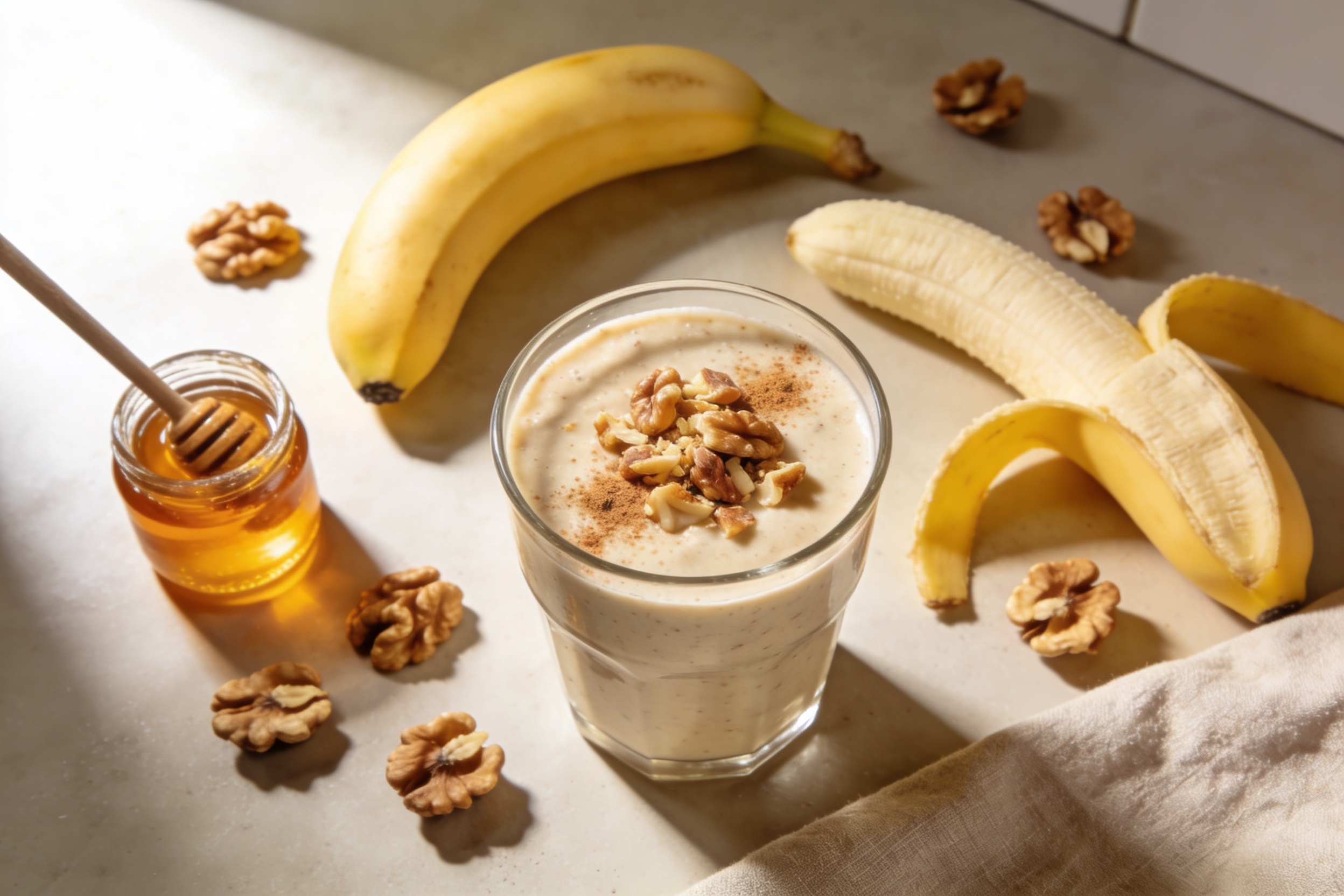 Banana Walnut Breakfast Smoothie That Tastes Like Cake