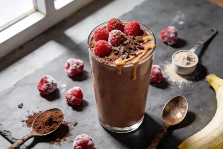 Crave-Worthy Chocolate Raspberry Breakfast Smoothie