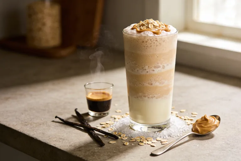 Vanilla Latte Breakfast Smoothie That Actually Fills You Up