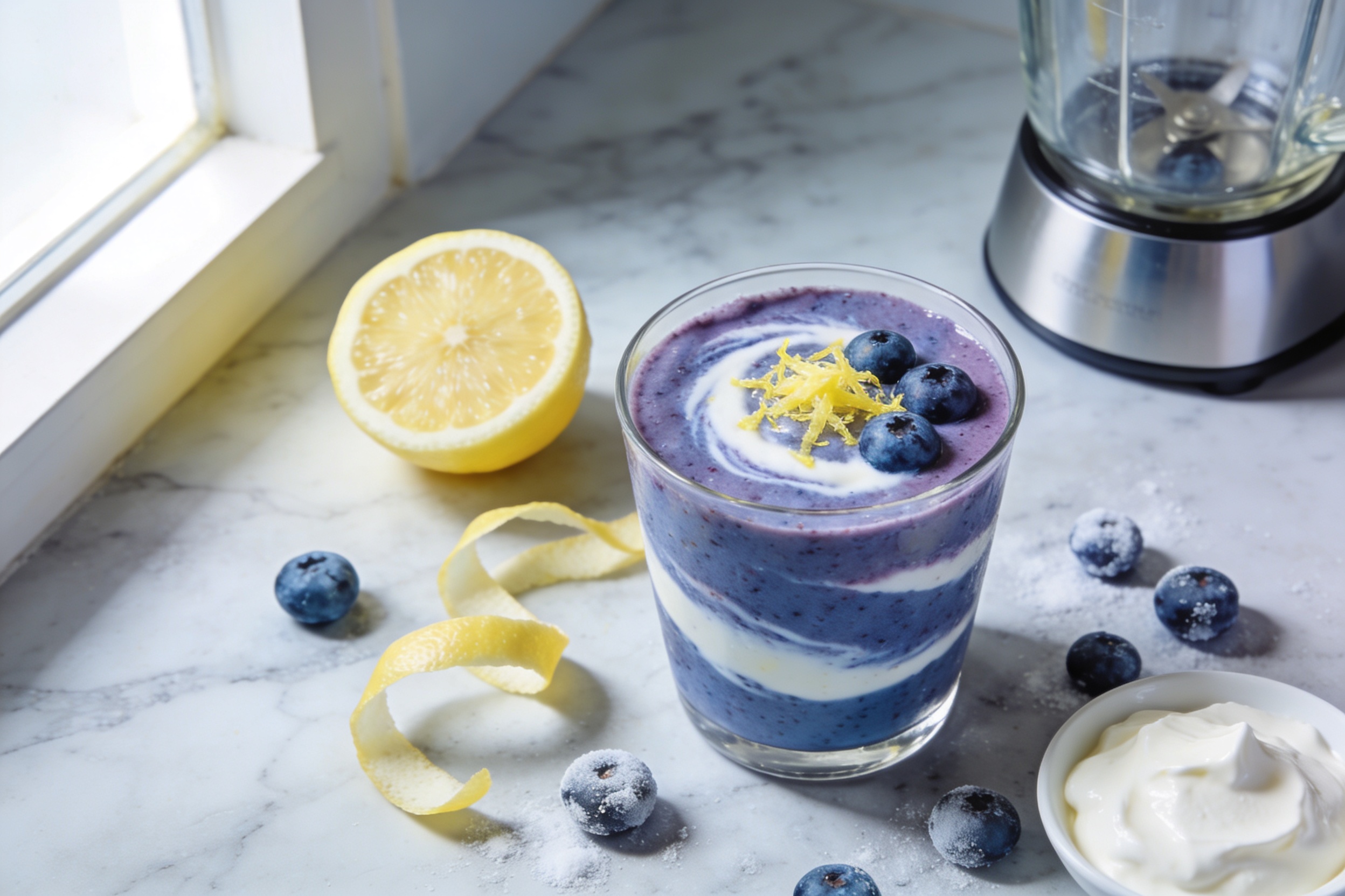Blueberry Lemon Breakfast Smoothie That Wakes You Up