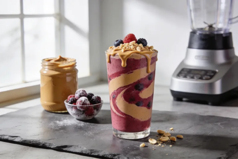 Peanut Butter Jelly Breakfast Smoothie Power-Up
