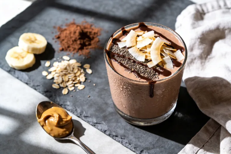 Chocolate Coconut Breakfast Smoothie That Tastes Like Dessert