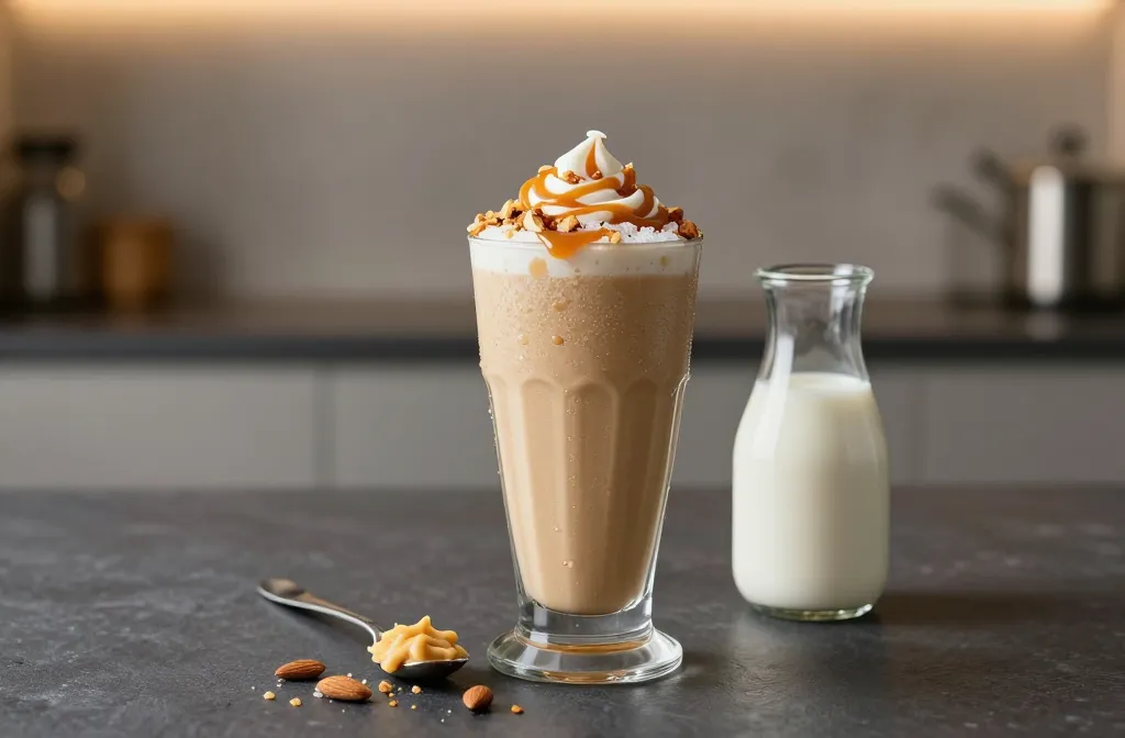 Salted Caramel Almond Keto Smoothie That Tastes Like Dessert