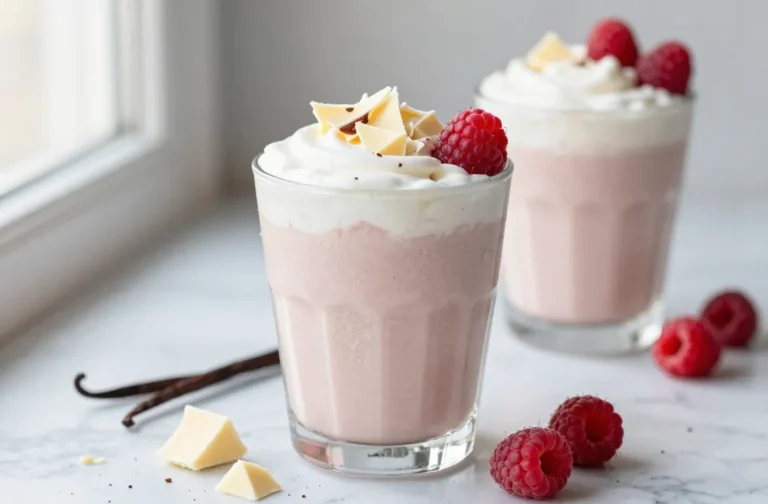 Raspberry White Chocolate Keto Smoothie That Tastes Luxe