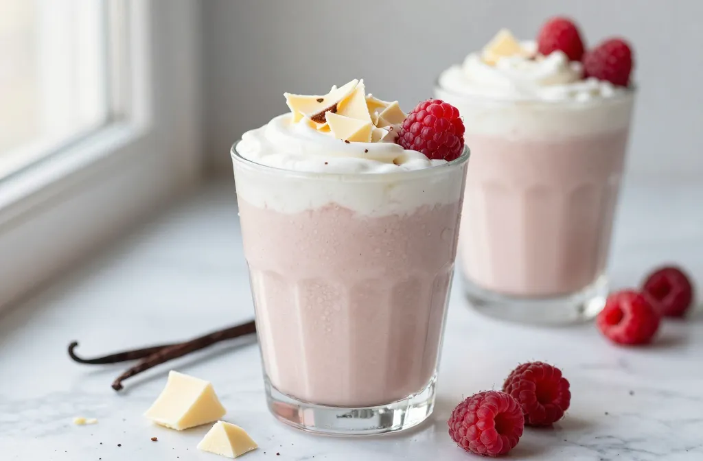 Raspberry White Chocolate Keto Smoothie That Tastes Luxe