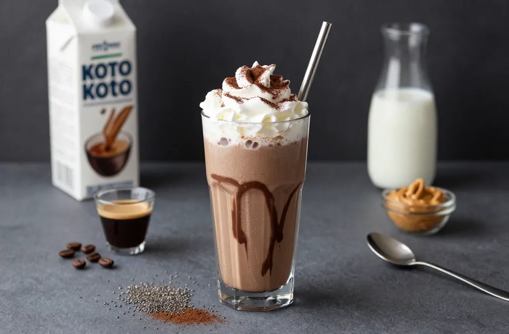 Peanut Butter Mocha Keto Smoothie That Feels Like Dessert