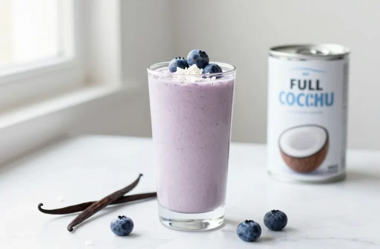Blueberry Vanilla Bean Keto Smoothie That Tastes Like Dessert
